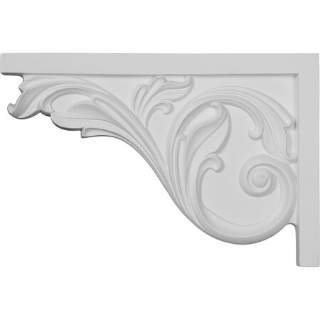 Ekena Millwork 11 3/4"W x 7 3/4"H x 3/4"D Large Acanthus Stair Bracket, Left SB11X07AC-L